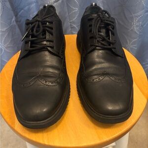 Cole Haan Black Leather Oxfords